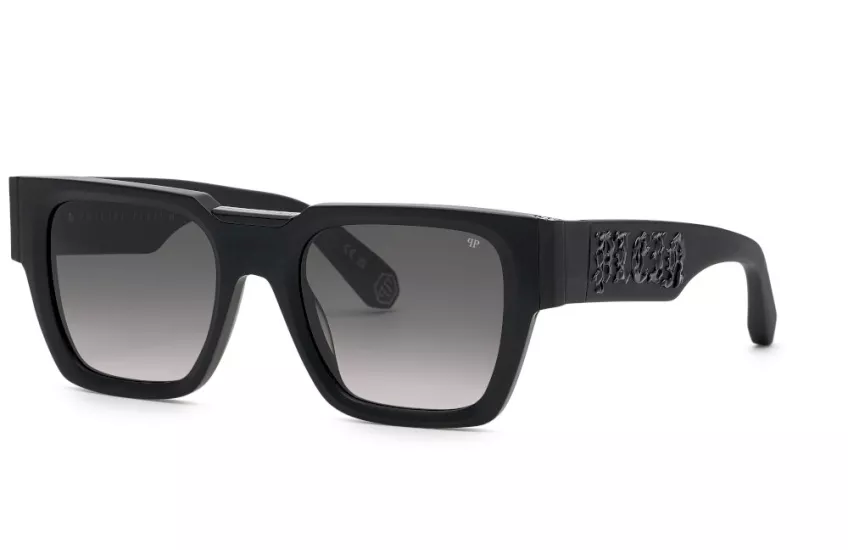 Philipp Plein SPP095M 0703 52 | Unisex Mat Siyah Güneş Gözlüğü